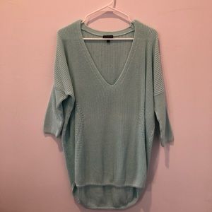 Express Light Blue V-Neck Sweater Sz Medium